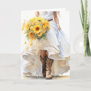 Carte Mariage Stetson & dentelle : Serenading Sunflowers