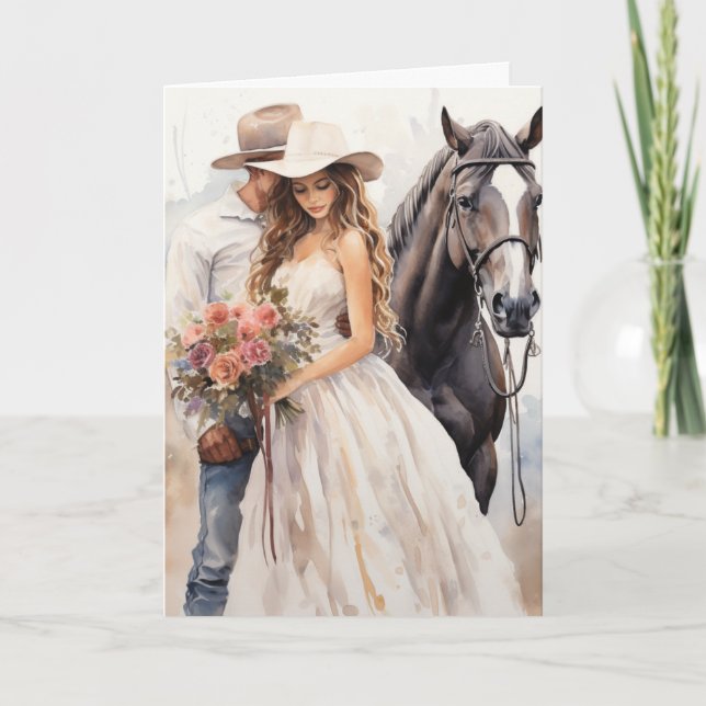Carte Mariage Stetson & dentelle : Whispers de l'Ouest (Devant)