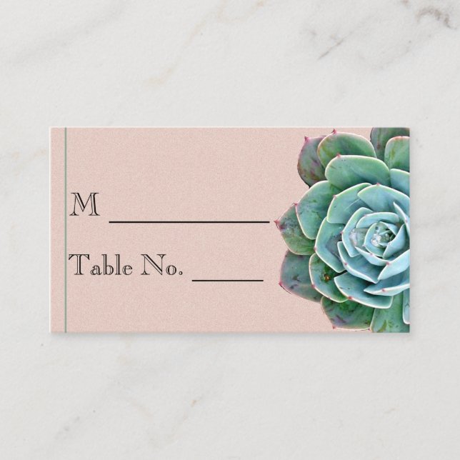 Carte Mariage Succulente Blush (Devant)