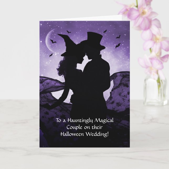 Carte Mariage sur Halloween Love Romance avec la cuisine (Orchidée)