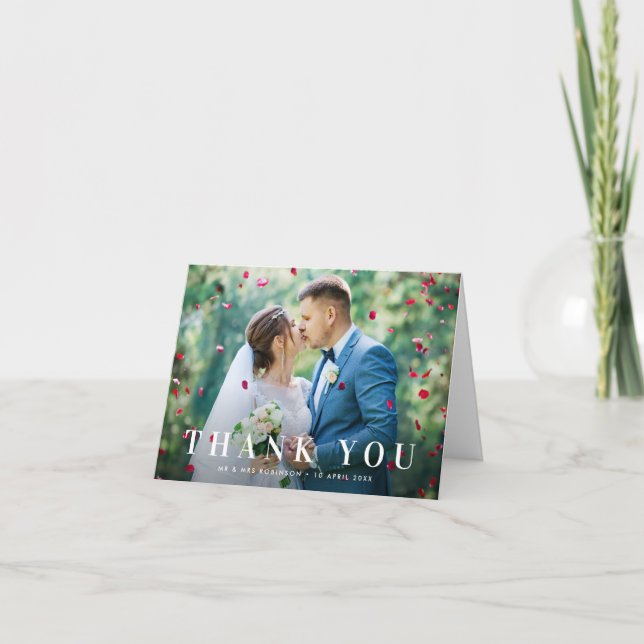 Carte mariage tendance, merci audacieuse (Devant)