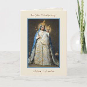 Carte Mariage Vierge Marie Jésus Prière religieuse