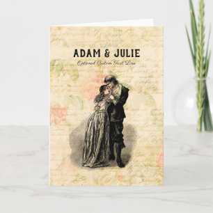 Carte Mariage vintage personnalisable Vieux Couple