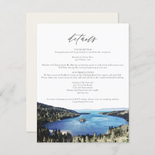 Carte Mariage Watercolor Lake Tahoe