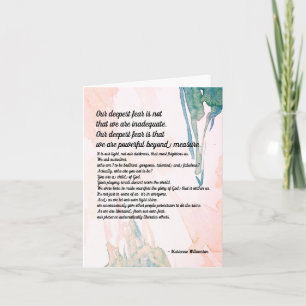 Carte Marianne Williamson Citation de peur la plus profo