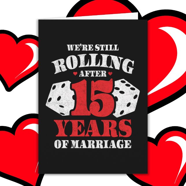 Carte Marié 15 ans drôle 15ème anniversaire de Mariage (Créateur téléchargé)