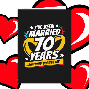Carte Marié 70 ans drôle 70e anniversaire de Mariage