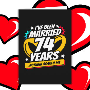 Carte Marié 74 ans drôle 74e anniversaire de Mariage