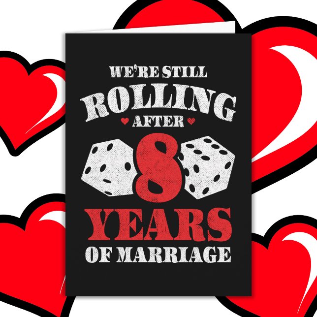 Carte Marié 8 ans drôle 8e anniversaire Mariage (Créateur téléchargé)