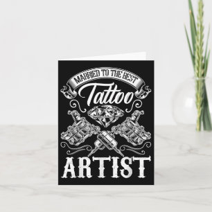 Carte Marié À La Meilleure Épouse Artiste De Tatouage Ou