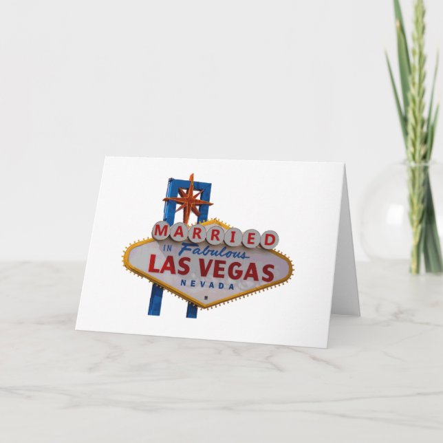 Carte MARIÉ À Las Vegas Card (Devant)