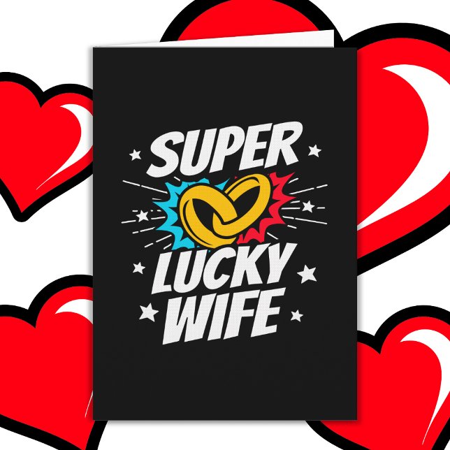 Carte Marié Couple Lucky Femme mignonne Mariage Annivers (Créateur téléchargé)