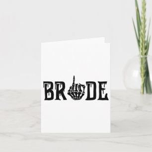 Carte Marié squelette main Halloween mariage enterrement