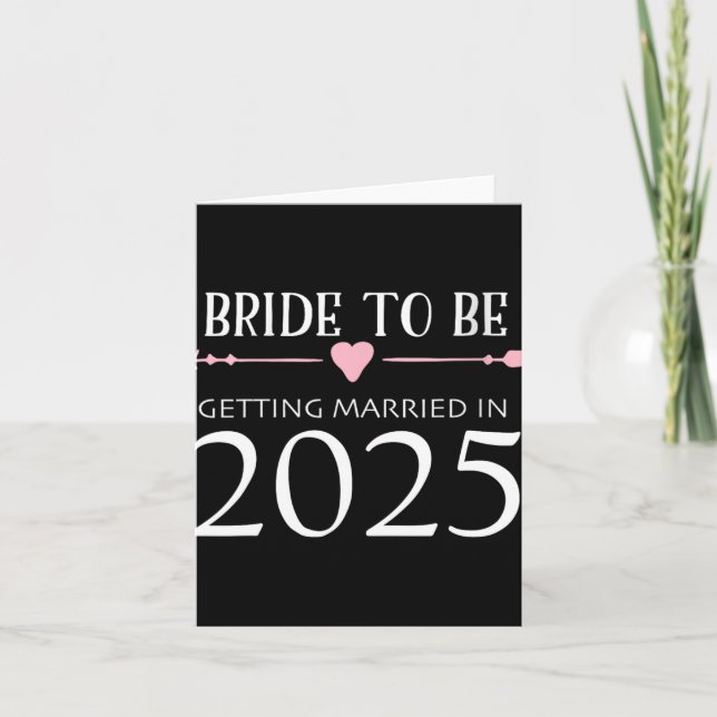 Carte Mariée 2025 Se Marier Fiançailles Engager (Devant)
