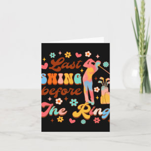 Carte Mariée À Être Golf Bachelorette Dernier Swing Avan