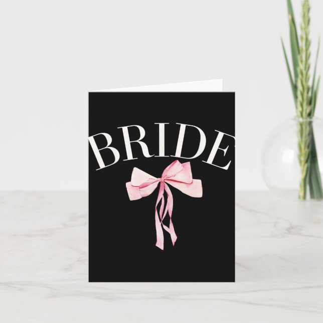 Carte Mariée Coquette Avec Fiançailles Coquette Bows Bri (Devant)