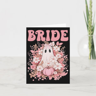Carte Mariée Cute Floral Ghost Boo Crew Halloween Bachel