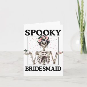 Carte Mariée éffrayante mairesse Skeleton Halloween Bach