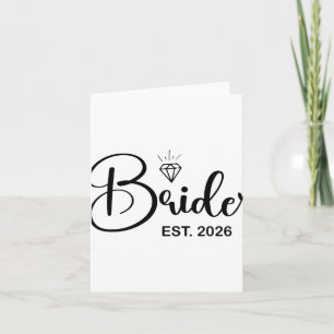 Carte Mariée Est. 2026 Fiancée Mme Wife Bachelorette Par