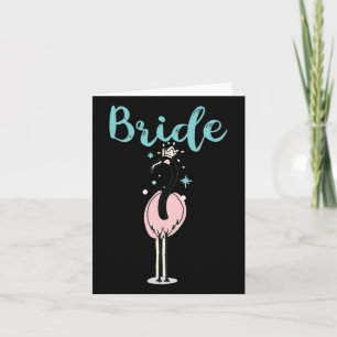 Carte Mariée - Flamant rose mignonne Bachelorette fête n