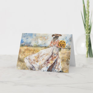 Carte Mariée florissante Célébrer l'amour et la joie