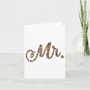 Carte Mariée Groom M. Empreinte de léopard Mariage Coup