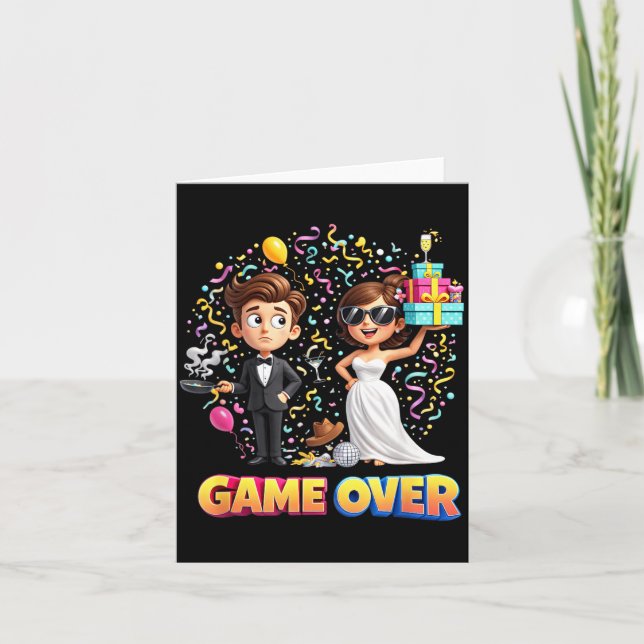 Carte Mariée groom marié mariage célibataire (Devant)