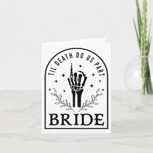 Carte Mariée Groom Skeleton gothique Halloween Fiançaill