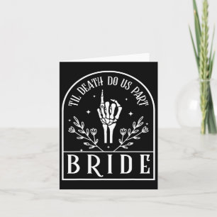 Carte Mariée Groom Skeleton gothique Halloween Fiançaill
