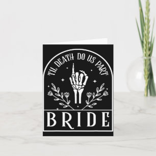 Carte Mariée Groom Skeleton gothique Halloween Fiançaill