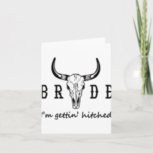 Carte Mariée Je me fais hisser Western Cowgirl Bachelor