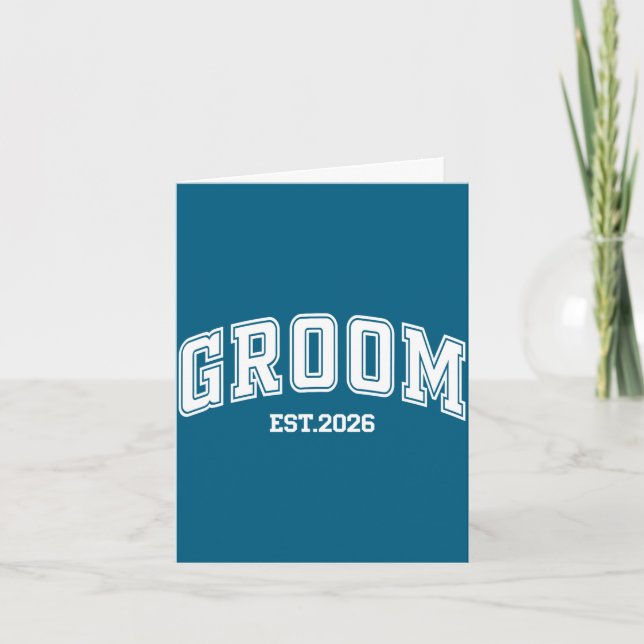Carte Mariée mari est 2026 rétro couples mariés mariage (Devant)