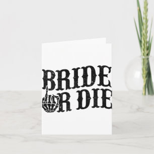 Carte Mariée Ou Mort Bachelorette Fête Halloween Mariée