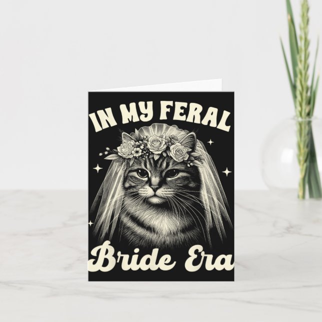 Carte Mariée Pour Être Chat Maman Chat Mariage nuptiale  (Devant)