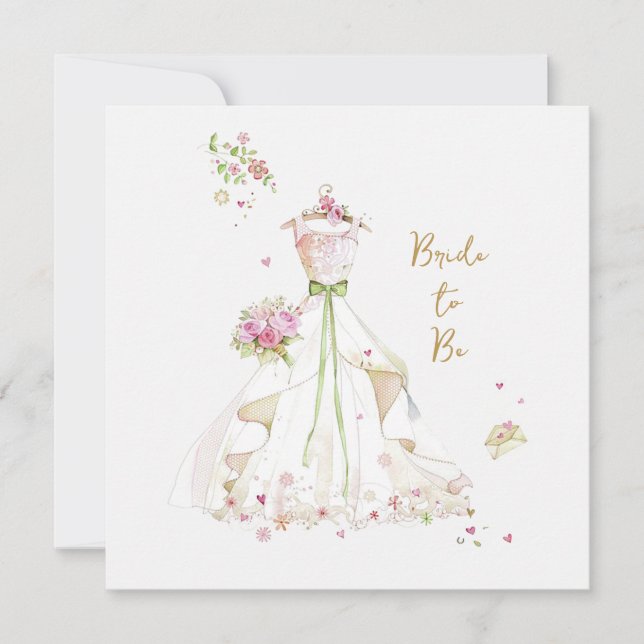 Carte Mariée Rouge de la mariée à être (Devant)