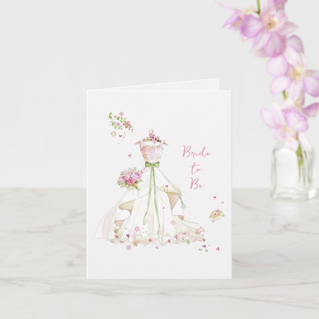 Carte Mariée Rougeoyante en Fleur Future Mariée (Orchidée)