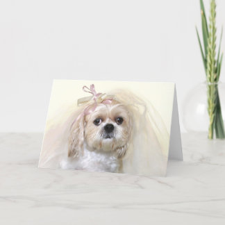 Carte Mariée Shih Tzu