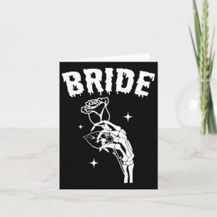 Carte Mariée Skeleton Mariage main Halloween Couples Mat