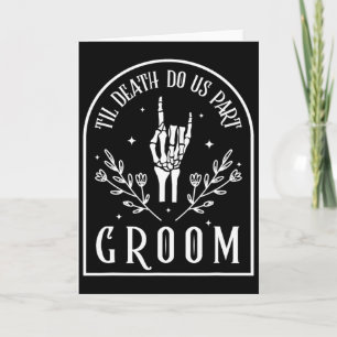 Carte Mariée squelette gothique Halloween fiançailles W