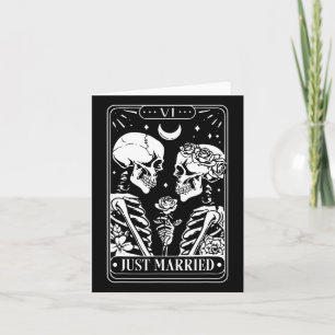 Carte Mariés à peine Les Amants Couple de squelettes ass