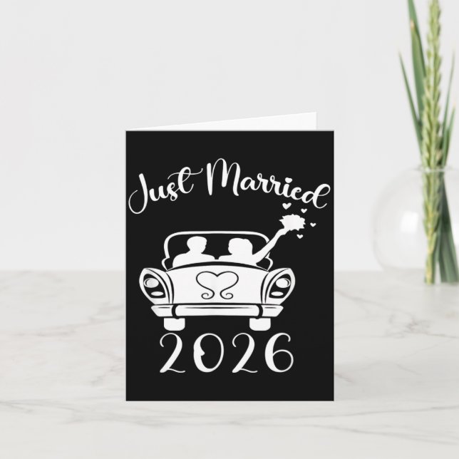 Carte Mariés Bagues de mariage 2026 assorties Couple (Devant)