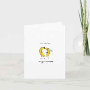 Carte Mariés, félicitations, bananes