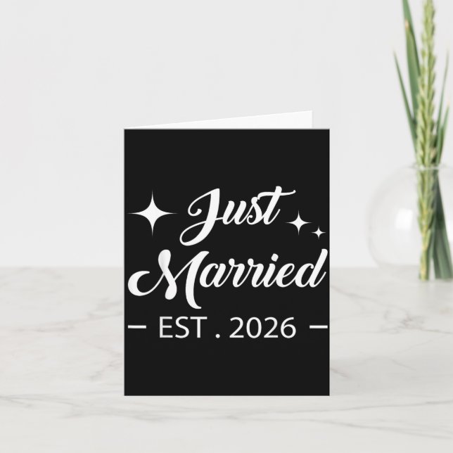 Carte Mariés Lune de miel 2026 Mariage Couples Futur (Devant)