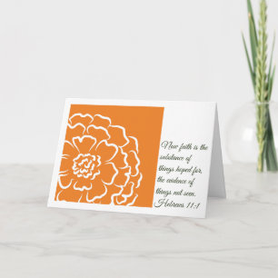 Carte Marigold Hébreux 11:1 Faith Bible Verse Note