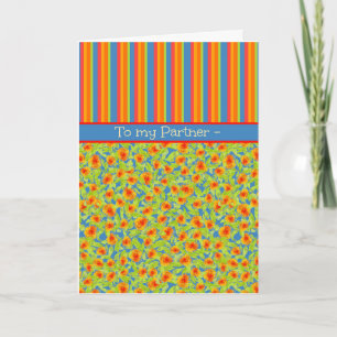 Carte Marigolds, Stripes : Octobre Anniversaire pour par