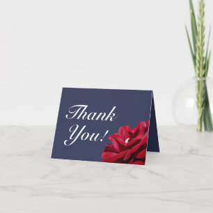 Carte Marine Bleu Bourgogne Floral Mariage Merci