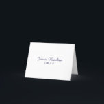 Carte Marine Blue Script Place avec choix de repas<br><div class="desc">Une carte de séjour simple et chic avec choix de repas. Idéal pour les mariages, les parties de fiançailles ou toute autre occasion spéciale. Je propose un service de personnalisation. Si vous avez des questions ou des demandes spéciales, n'hésitez pas à me contacter par conversation. ___________________________________________________________ NOTA : Vous devez...</div>