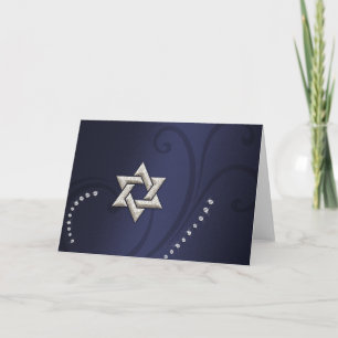 Carte Marine Blue Shimmer avec Silver Star