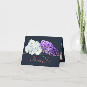 Carte Marine Orange Rose Wisteria Chic Bouquet Merci