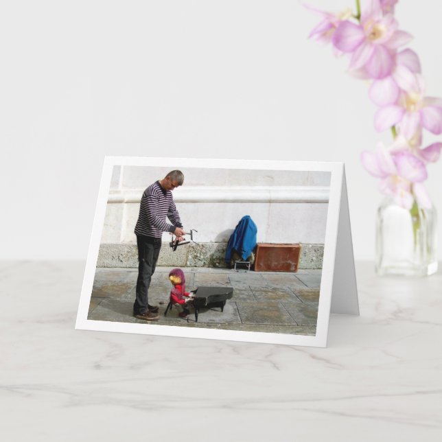 Carte Marionnette de rue en Autriche (Orchidée)